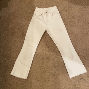 Zara white flare jeans